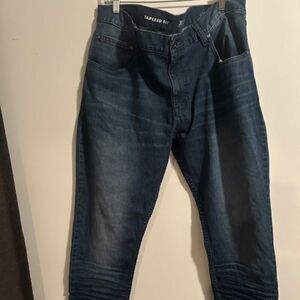 INC International Concept tapered fit 5 pocket denim jeans, size 38/30